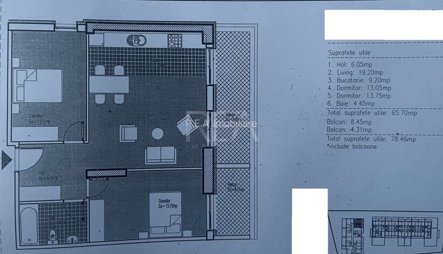 3 camere Vitan-Bârzești decomandat, centrală, an 2021, 79 mp - 9