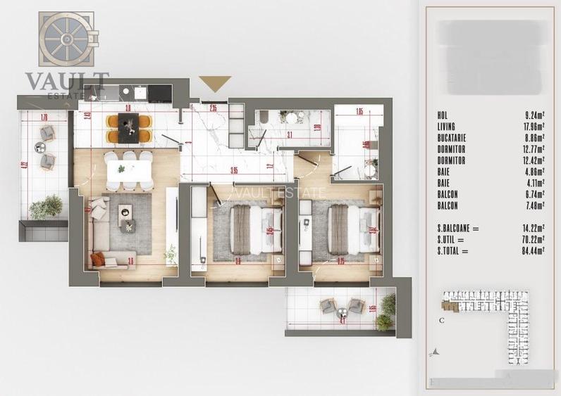 3 CAMERE-COMPLEX REZIDENTIAL PREMIUM-COMISION 0%-THEODOR PALLADY - 8