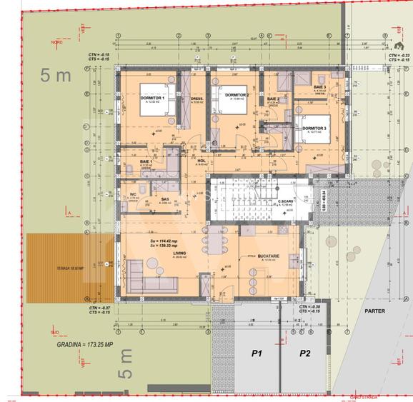 Apartament premium modern 4 camere 4 bai - teren de 200mp Arhitectilor - 15
