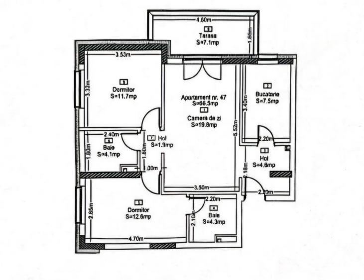 Apartament 3 camere, 66,5mp, parcare, et 6, Park Lake - 11