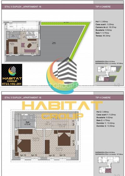 3 camere cu scara interioara si terasa Timpuri Noi - 11