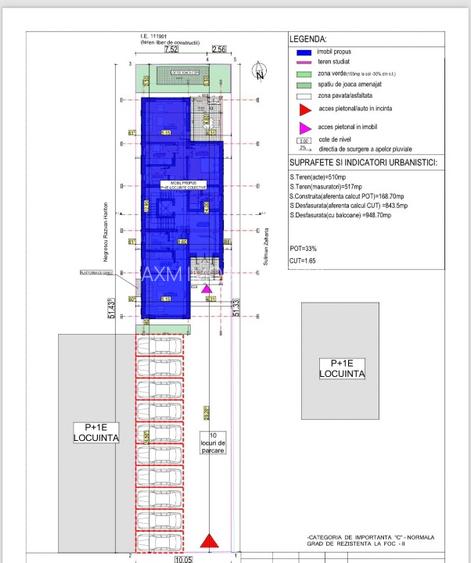 Teren+AC P+4 in spate la Hanul cu Peste - Strada asfaltata cu utilitati !  - 2