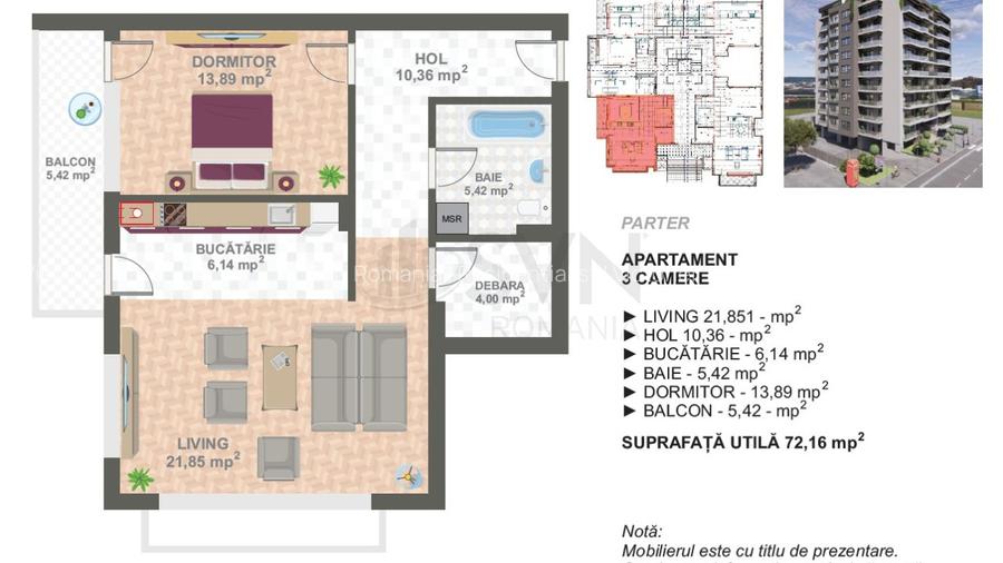REA1024267 Dezvoltator Marriott 2 Camere Imobil Nou - 3