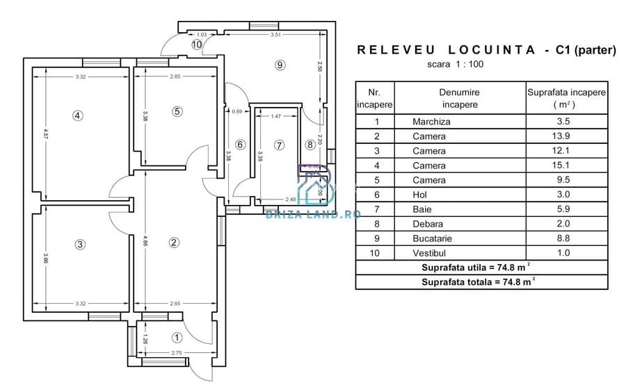Bucurestii Noi, Biserica Basilescu, casa 93mp, 4 camere, teren 400mp - 2