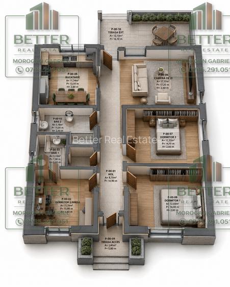 Casă individuală 4 camere - parter - teren 405 mp – Comuna Berceni - 6