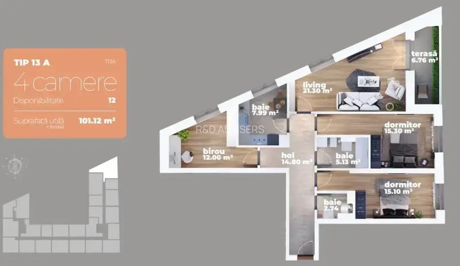 4 Camere Decomandat aproape de finalizare - Zona 1 Decembrie - 2