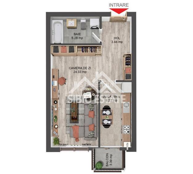 Apartament intabulat etaj 1 parcare proprie zona Brana - 1