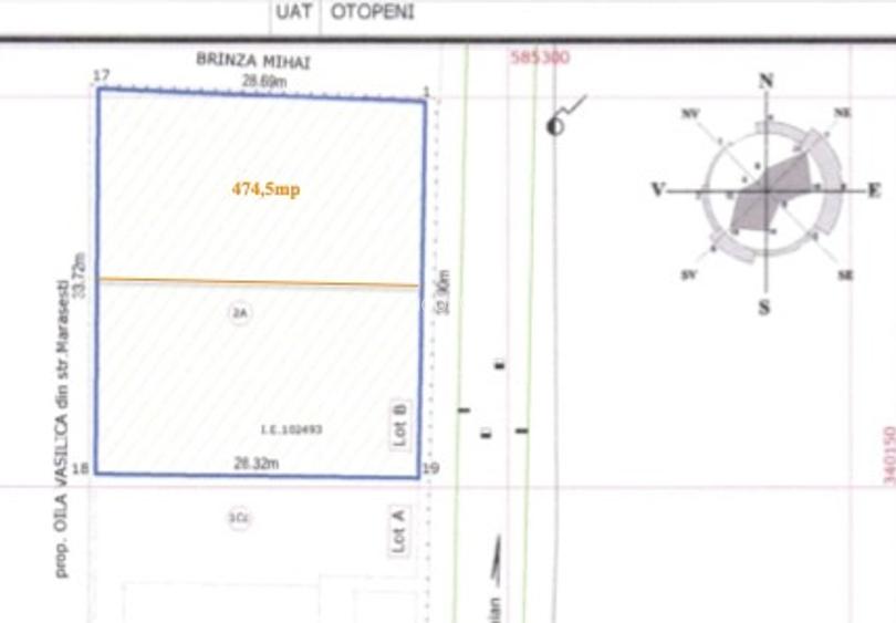 Otopeni, lot de casa de 474,5mp si deschidere 16mp, la 300m de DN1 - 5