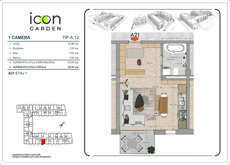 Garsonieră de vânzare - ICON Garden - zona Obor - 6