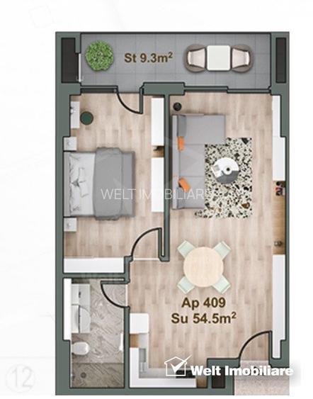 Apartamente  cu 2 camere, imobil nou, 55 mp, zona Gheorgheni-Iullius Mall, FSEGA - 2