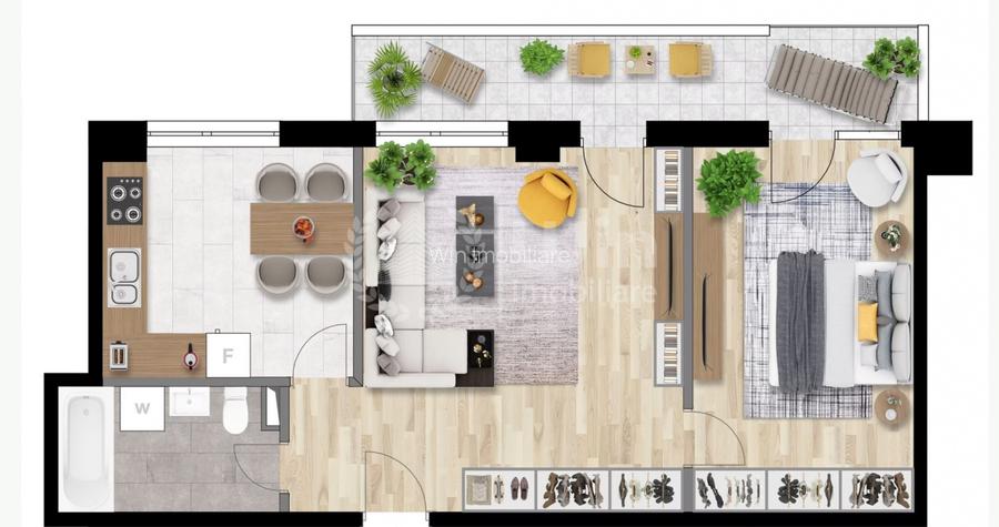 Proiect Nou! | Apartament 2 camere | Etaj 2 | Balcon | Intre Lacuri - 2