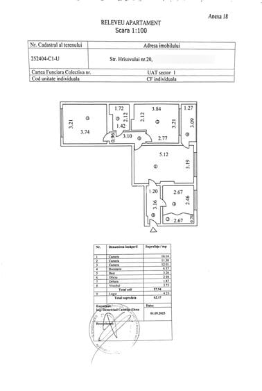Vânzare Apartament 3 camere de – Pajura, etajul 2 din 3 - 28