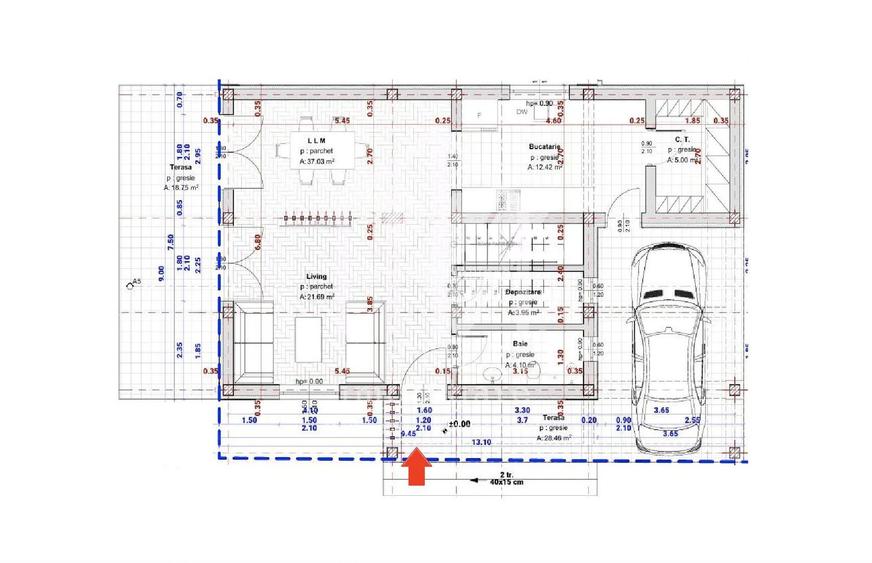 Casa individuala cu 4 camere, 130mp utili+terasa (19mp), teren 360mp - 1
