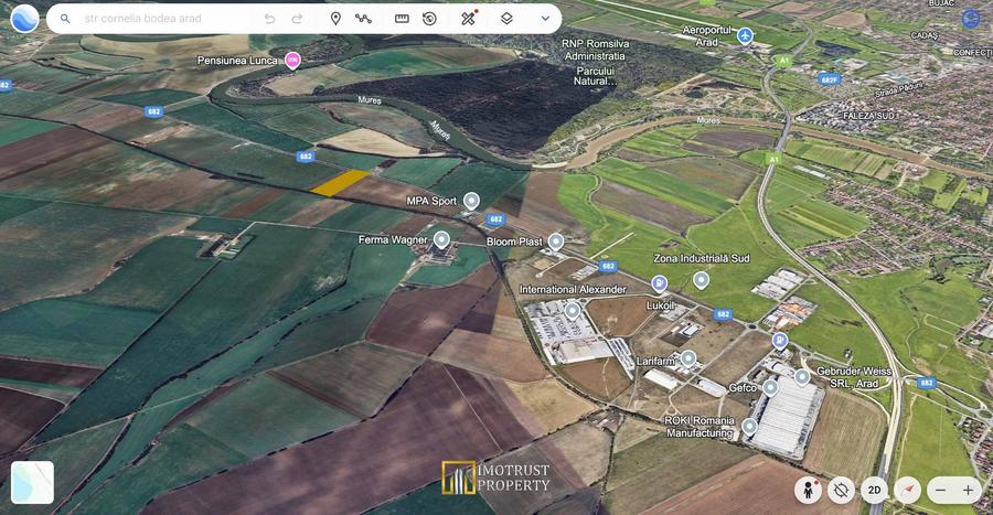 Teren 21.000 mp – Arad, Zona Industrială Sud – Acces A1
