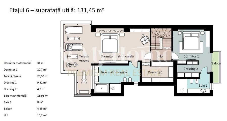 Duplex penthouse spectaculos cu 4 camere, mobilat premium, vinoteca, 3 parcari - 2