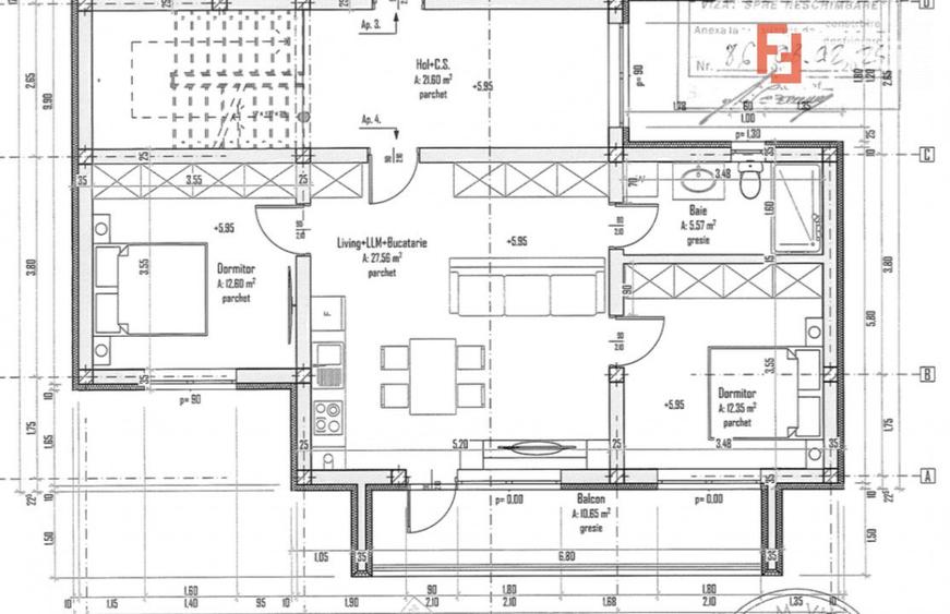 Apartament cu 3 camere, parter - 2 locuri de parcare, Mosnita - Noul Lidl - 4
