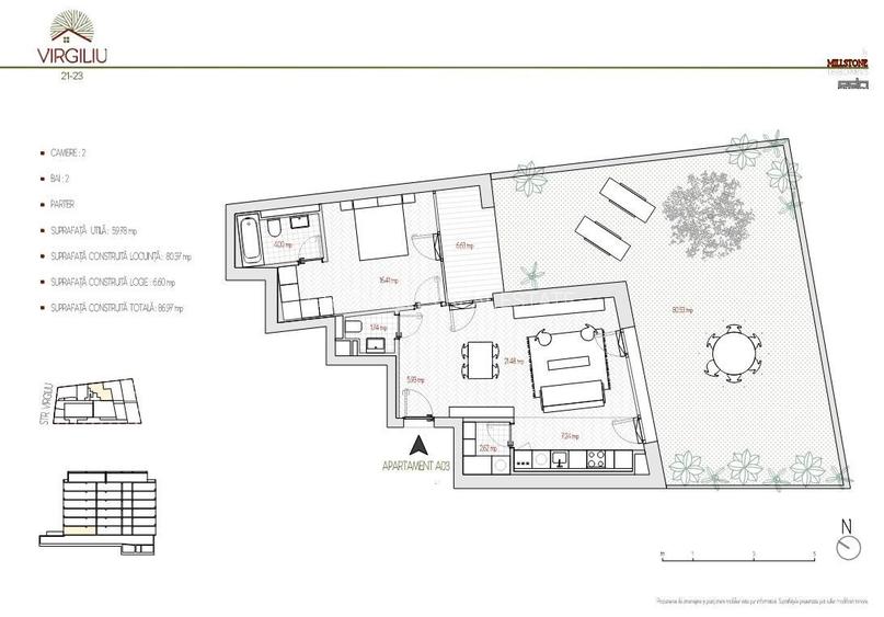 2 CAMERE || 2 BAI || 80 MP GRADINA || PARCARE INCLUSA || VIRGILIU - 1