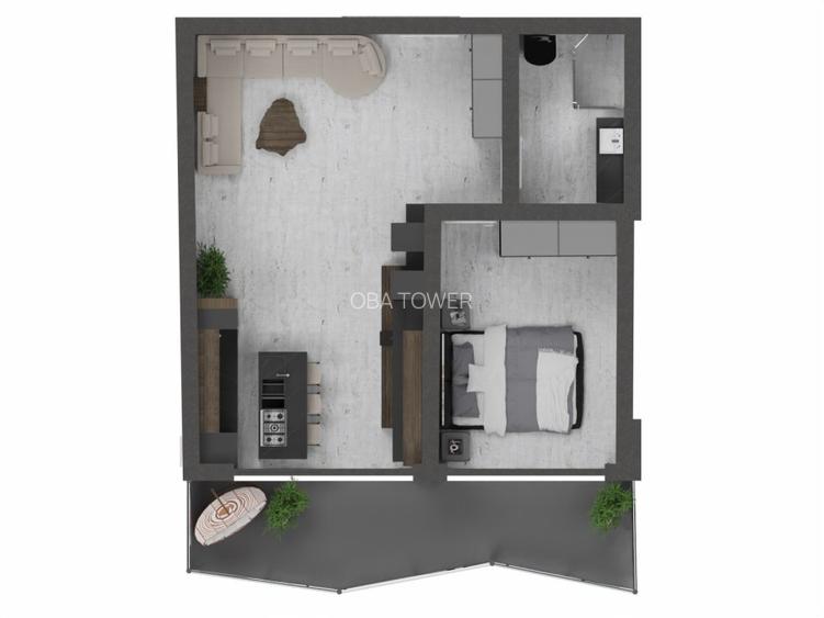 Apartament O.B.A TOWER- 2 camere - 9