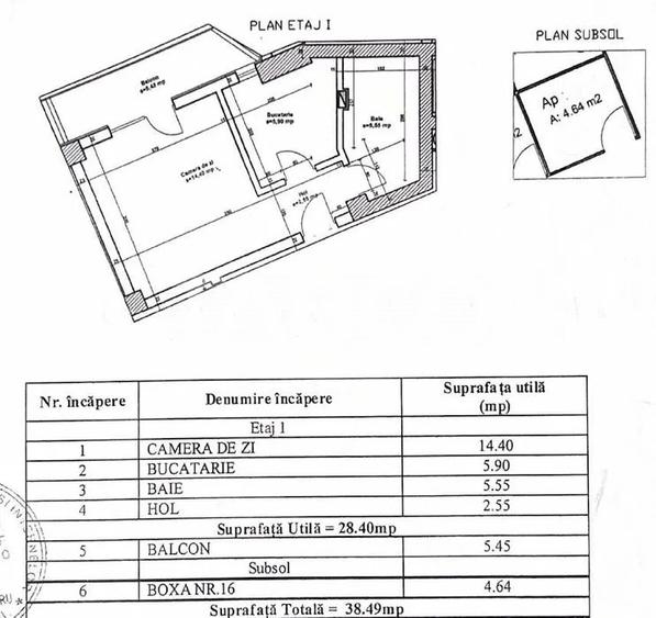 Garsoniera de vanzare decomandata 29mp si balcon zona Turnisor Sibiu - 1