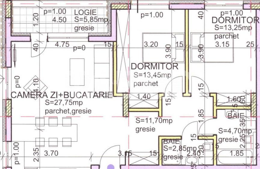 De vanzare apartament cu 3 camere semifinisat in Andrei Muresanu Sud - 1