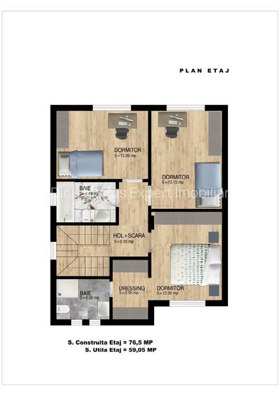 Vila individuala,p+1,Dormitor parter,5camere,teren320,tva inclus,încălzire pardo - 7