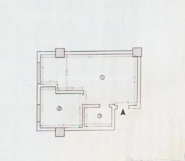 Palas Lazar Res, apartament liber, 2 camere open space, intabulat - 2