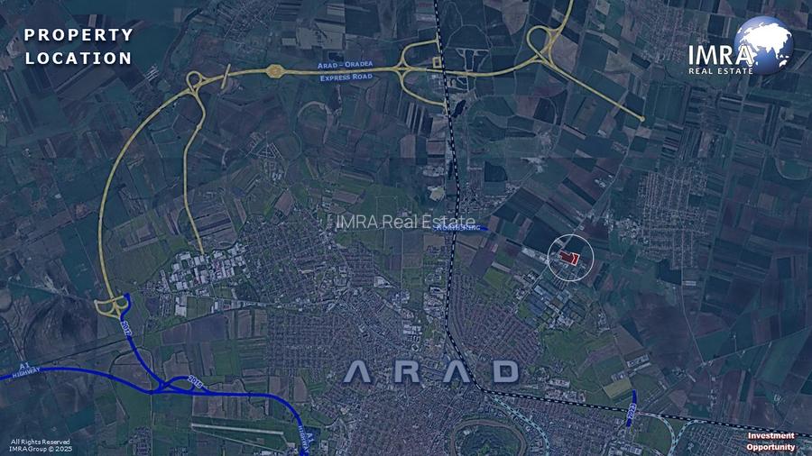 1.87 HA - Teren de Vanzare - Arad N-E (P.U.Z. Retail Aprobat) - 2