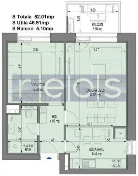 VANZARE 2 CAMERE | NUSCO | 52MP | FAZA 2 | VEDERE PARC | LOC PARCARE - 2