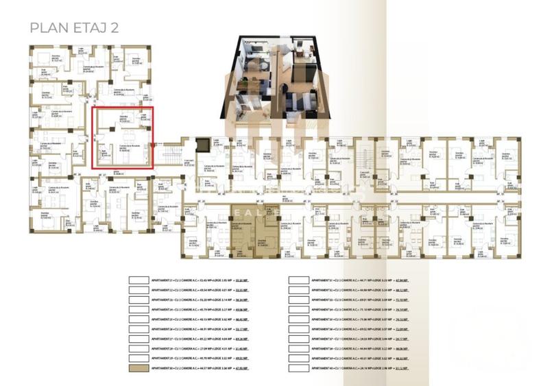 Apartament cu 2 camere, bloc nou – Zona Clinica Someșan, Bd. Republicii - 6
