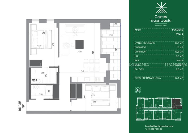 TRANSILVANIA RESIDENCE- CARTIER TRANSILVANIA, APARTAMENT 3 CAMERE - 1