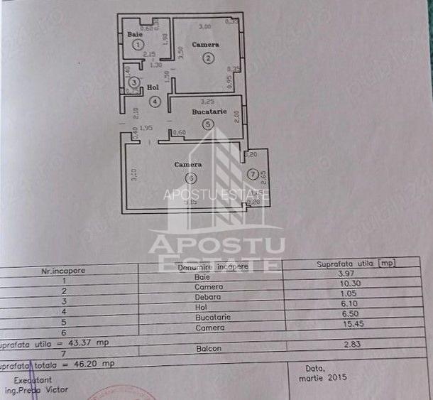Apartament cu 2 camere, de vanzare, zona Girocului, Timisoara - 9