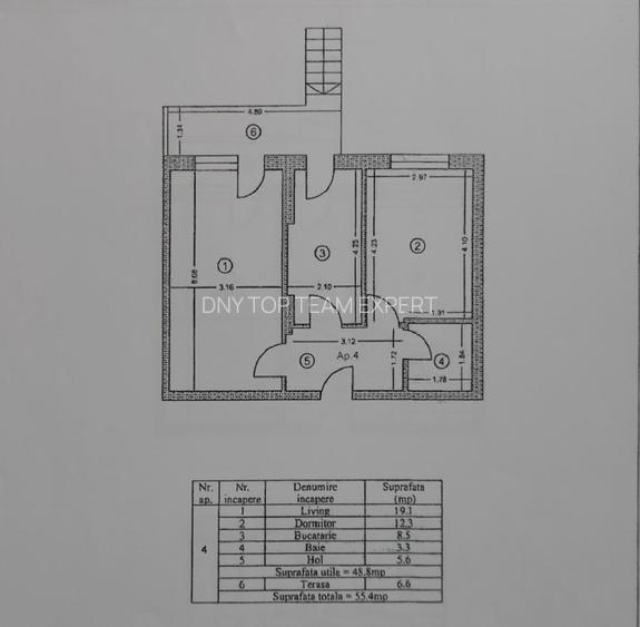 2 camere decomandat + CURTE proprie la cativa pasi de Metrou - 1