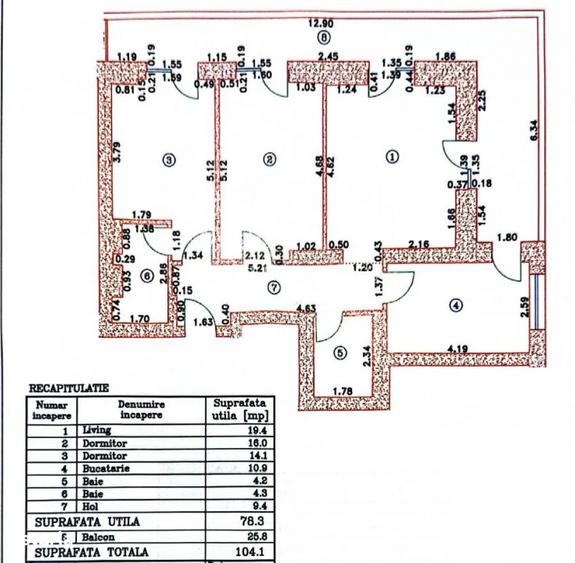 3 Camere 104 MP | Cortina North | Terasa 25 MP | Parcare - 15