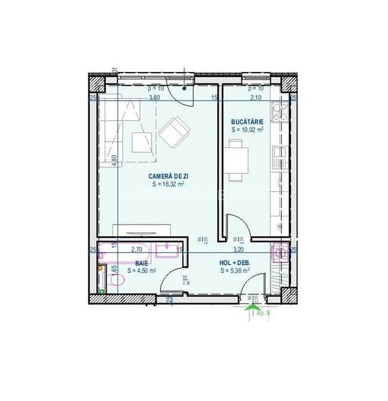 1 cameră | Etaj 2 | Centru – NYBO Residence, Iași - 10