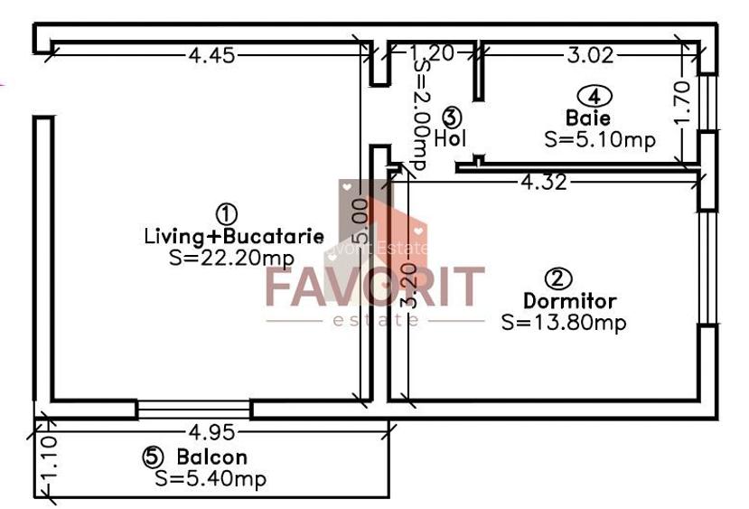 Etaj 1. Finisaje la alegere. Zona accesibila - 6