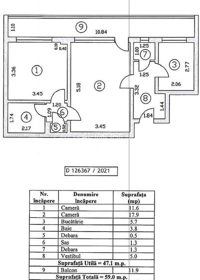 Apartament superb 2 camere Mihalache -1 MAI, renovat și utilat complet,59 mp. - 15