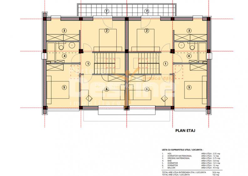 Vilă tip duplex, 4 camere, 102 mp + curte individuală, Bartolomeu - 12