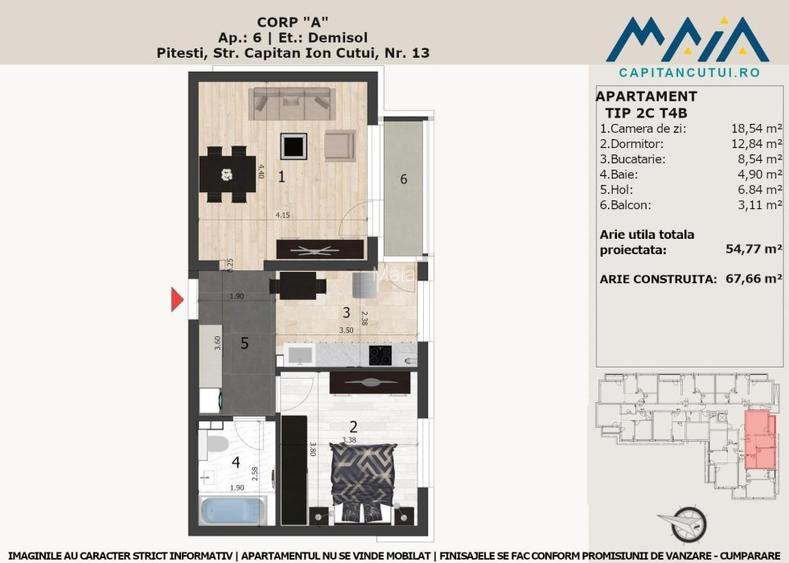 Apartament 2 Camere, Finisaje Premium, Pitesti, Langa Padure, Central - 2