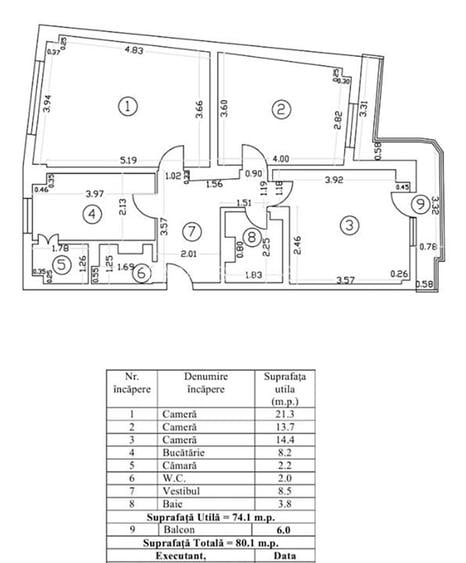 Vanzare apartament cu 3 camere rond Baba Novac - Mihai Bravu - 12