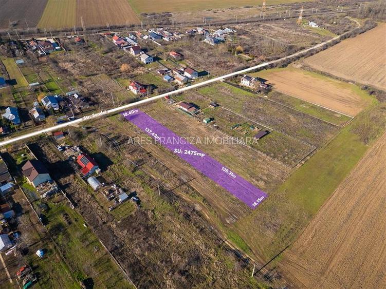 PERIS,TEREN INTRAVILAN 2475 MP,DESCHIDERE 18 M,UTILITATI,ASFALT - 4