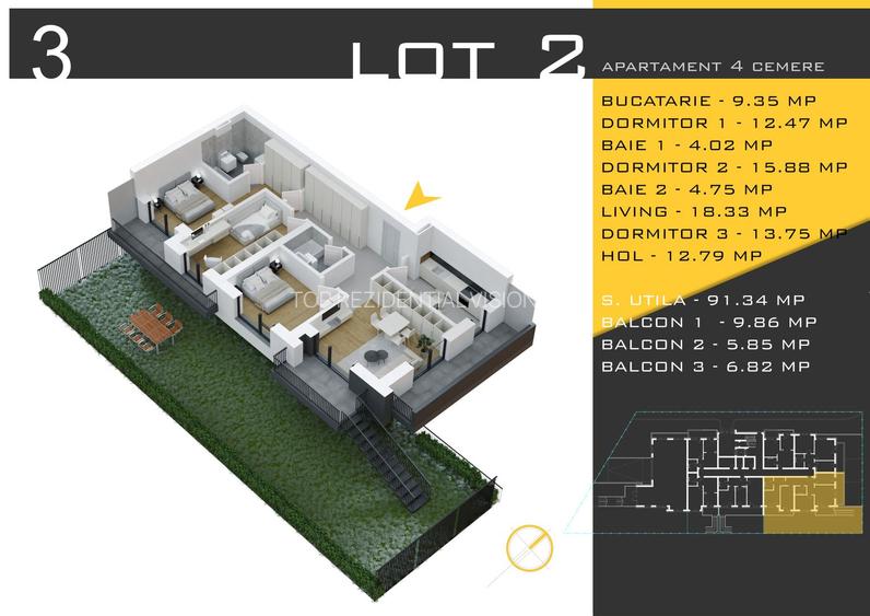 AP. 4 CAM. + GRADINA 113MP / FINISAJE PREMIUM-ROSSA RESIDENCE! - 2