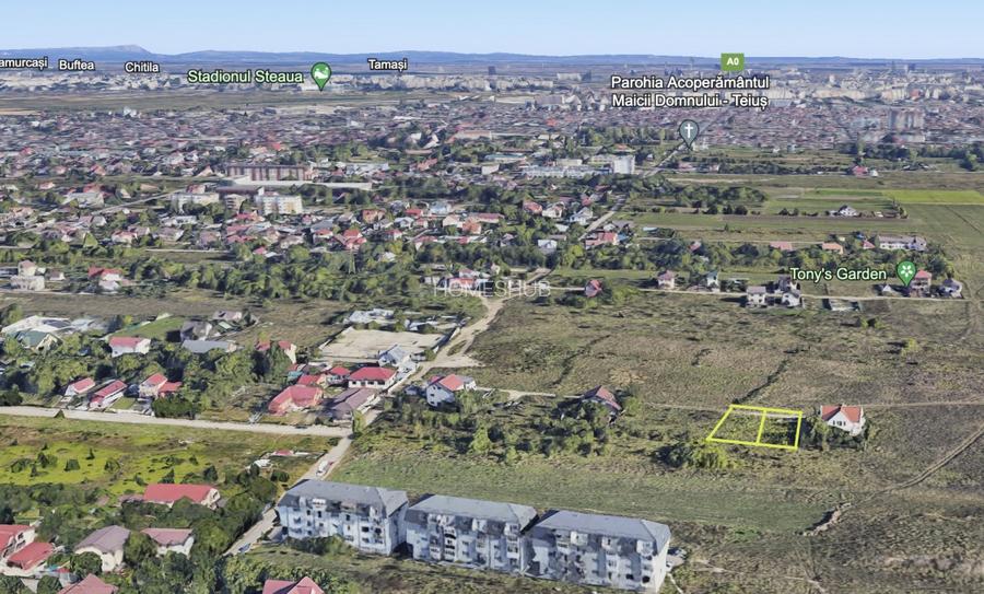 Teren intravilan, 610 mp, front 23 m, utilitati | Str. Teius - Rahova - 5