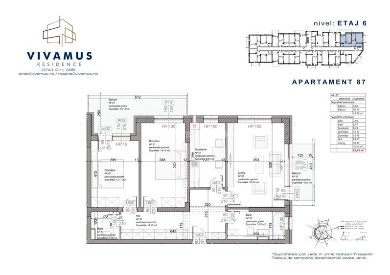 Apart. cu 3 camere, 77 mp utili + 15 mp balcoane, intabulat, te muti acum - 1