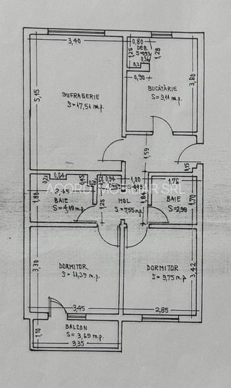 Apartament 3 camere zona Inel 1 - 11