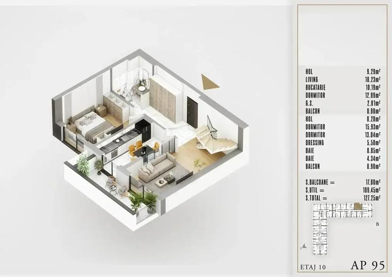 Izolatie Fonica Penthouse 4 Camere Upper Premium Th. Pallady Nicolae Teclu - 3