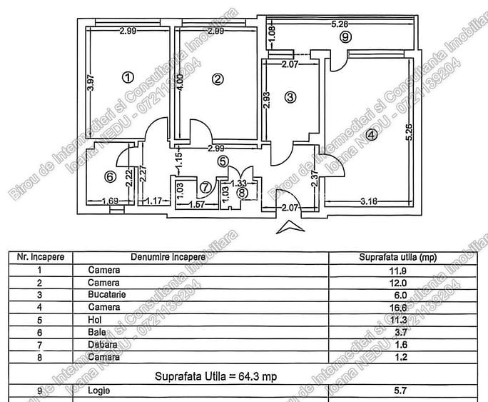 ►Abator 3 Camere Decomandate 72m² Centrala pe Gaze Izolat Incadrat Vest - 12