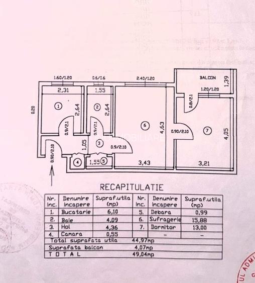 Etaj 1-Tudor Vladimirescu-Iulius Mall-2 Camere 50mp-renovat - 7