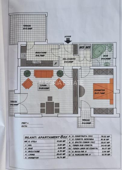 Apartament 2 camere-terasa 11 mp-bloc nou-Aurel Persu-Comision 0 - 4