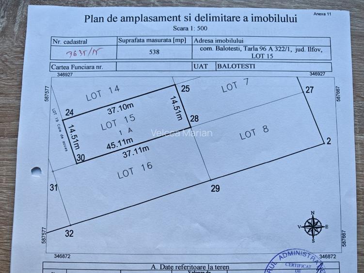 Teren Intravilan 538 mp – Balotești  - 3