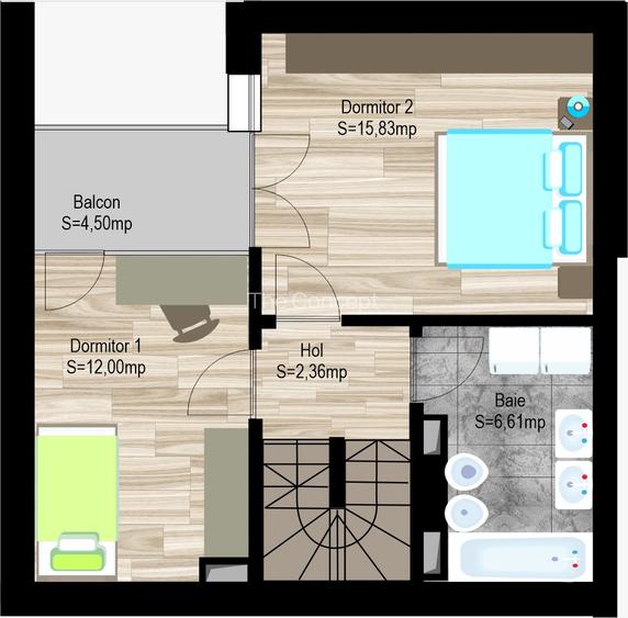AVANERA BACAU - DUPLEX  de 3 camere modern D2 - 2